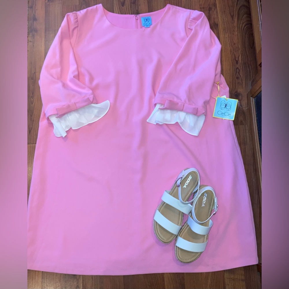 Dillards womens CeCe pink dress size 22W